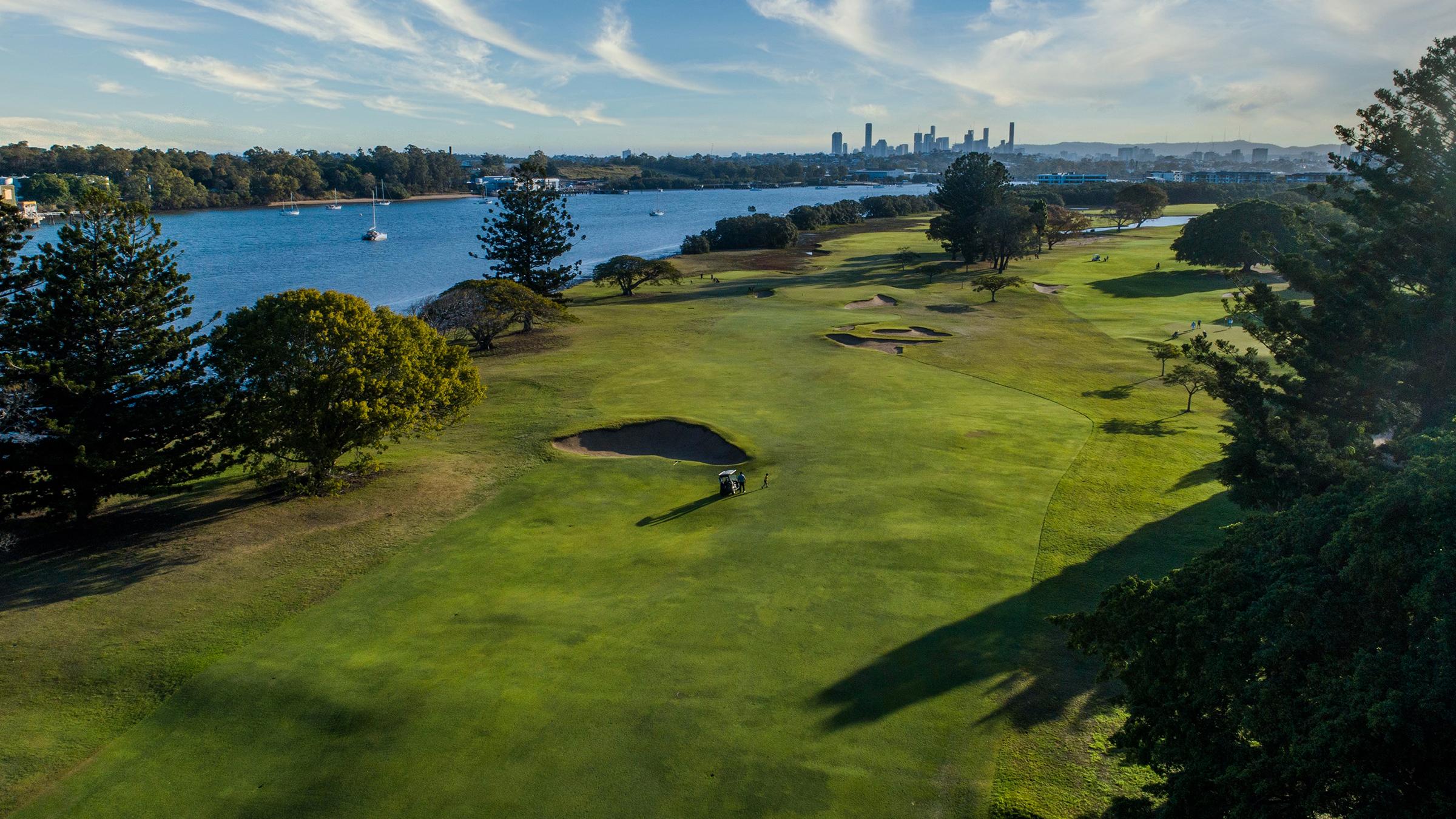 Aerial view of the Royal Queensland Golf Club